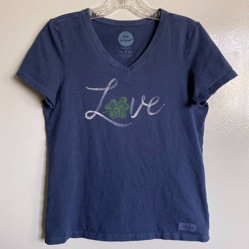 Blue LIFE IS GOOD Love Crusher Tee